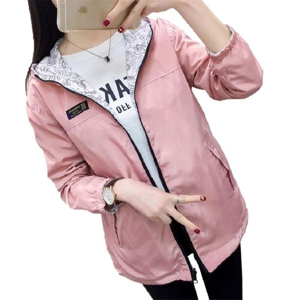 

women's hoodies & sweatshirts 2021 spring autumn women double coat casual female sportswear sunproof waterproof coats mw009, Black