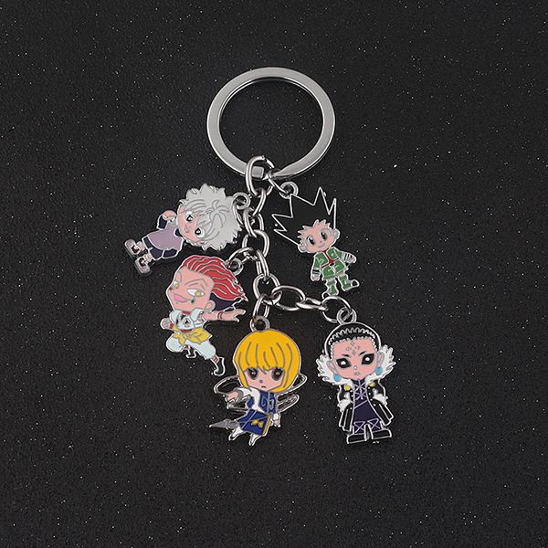 

Anime Hunter x Hunter Gon Freecss Killua Zoldyck Kurapika Kulolo Lushilufelu Hisoka Enamel Alloy Key Chains Keychain Key Chain
