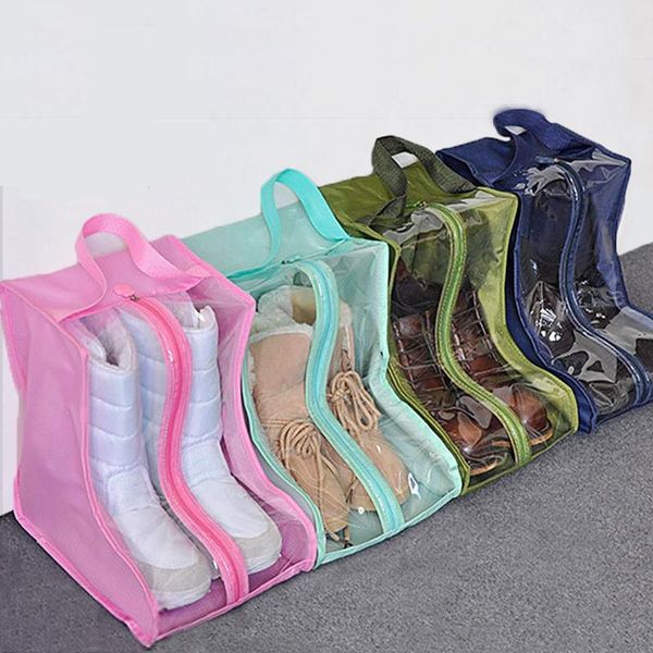 

storage bags waterproof shoes bag for travel portable boot shoe organizer oxford cloth pvc clear window