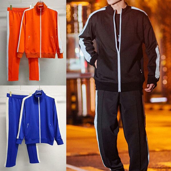 

2021 newst arrival palm printed designer tracksuits men women spring autumn outerwear tracksuit red jogger sporting angel, Gray