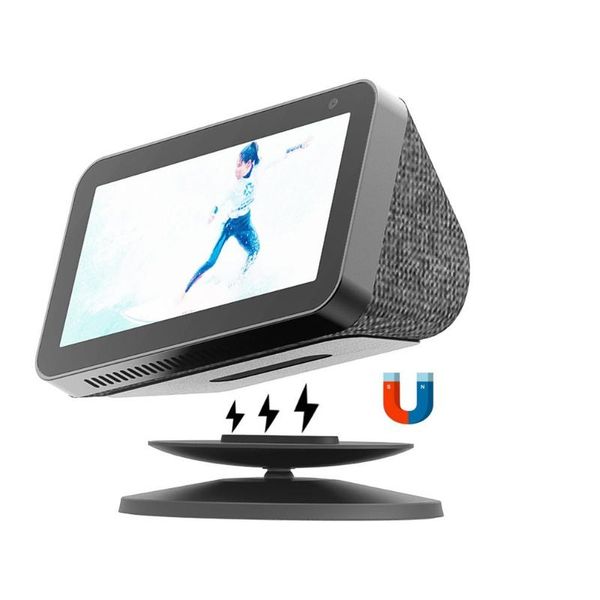 

computer speakers aluminum stand mount anti-slip base bracket for amazon echo show 5 full 360 degree rotatable speaker holder