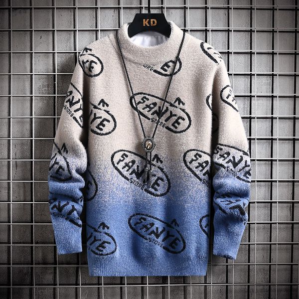 

men's sweaters men's sweater, hiphop high neck high-grade thick knitted clothing, autumn and winter clothing., White;black