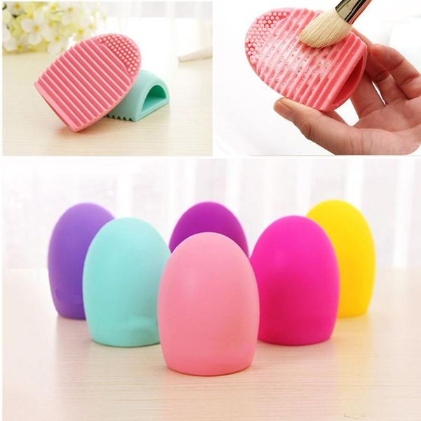 

silicone makeup brushes cleaning pad mat brush washing tools egg scrubber board cleaning1