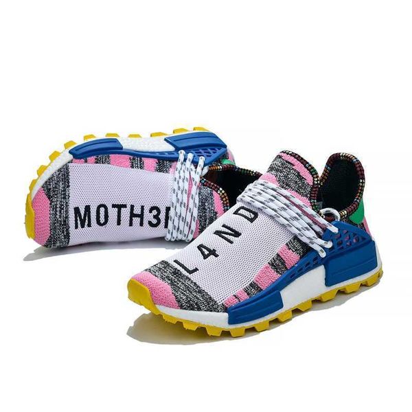 

2021 pharrell williams nmd human race men women running shoes triple white bbc solar pack yellow blue nerd heart mind sports outdoor shoe