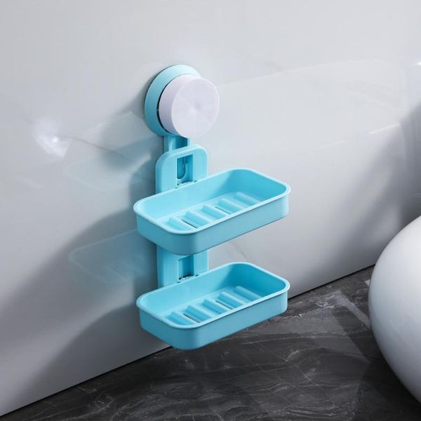 

bath accessory set mark box punch soap holder straight double layer drain shelf bathroom no