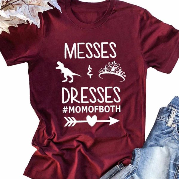 

women's t-shirt messes dresses momofboth letter print harajuku t shirt mother days gift vintage slogan quote tees graphic cotton grunge, White