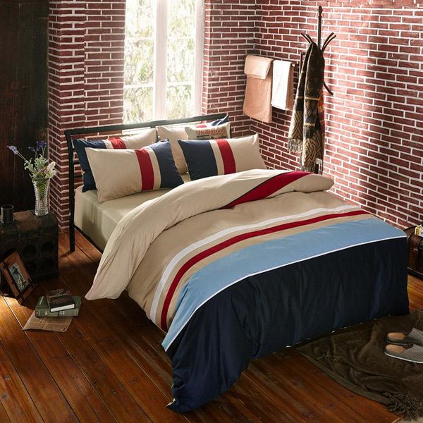 

bedding sets simple twin  king cotton set duvet cover pillowcase flat bed sheet or fitted bedspreads bedclothes bedroom