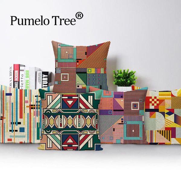 

geometric decor pillow cover cartoon covers for cushions decorative linen cushion cases 45x45cm sofa kissen cushion/decorative