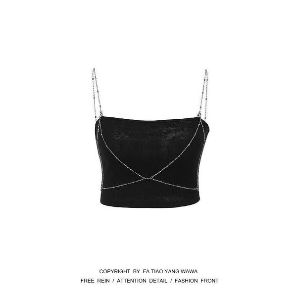 

chain dark sling skirts, Black