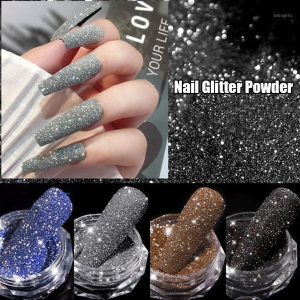 

fashion 1g nail glitter gradient shining sugar powder pigment dust art decoration1, Silver;gold