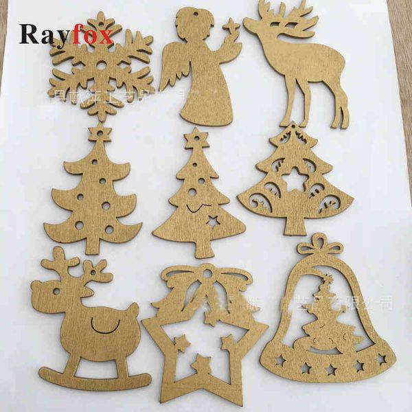 

christmas tree decoration 14 style 1pc wood creative pendants christmas decoration for home wood ornaments cristmas decoration