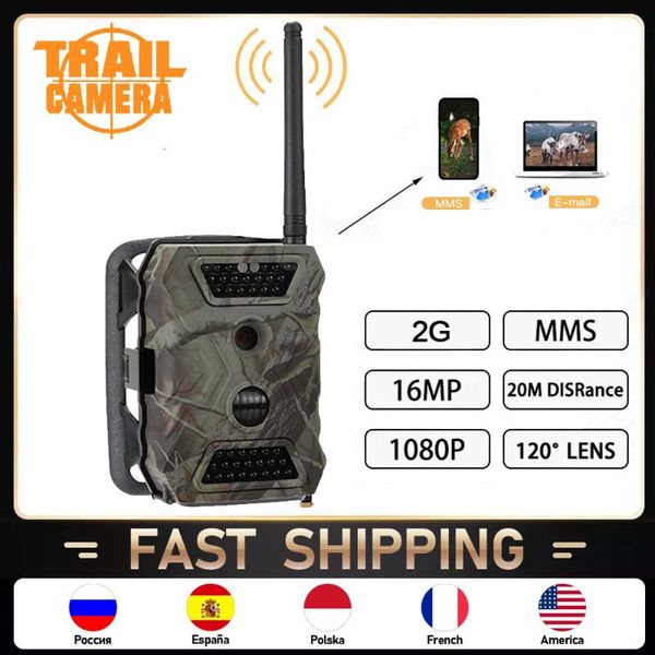 

hunting cameras 2g camera gsm 12mp 1080p 2.0" lcd wild animal trail mms gprs smtp infrared night vision detect po trap s680m
