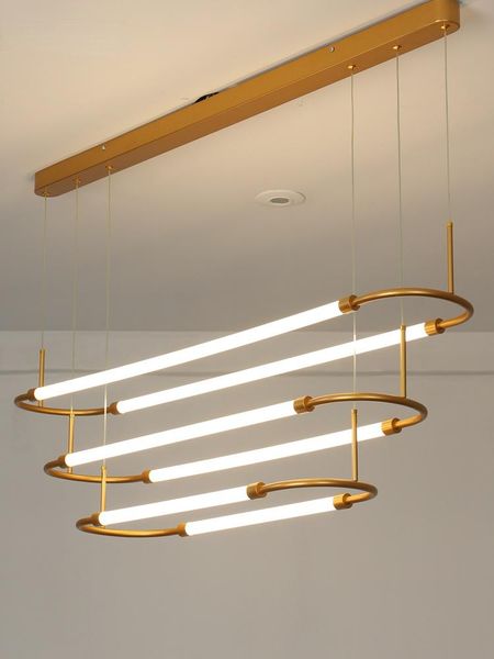 

chandeliers modern luxury led tube chandelier 3 layers living room 360degree dining pendant kitchen ceiling hanging lights