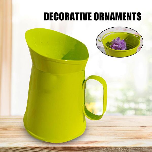 

watering equipments flower buckets arrangement pastoral style metal crafts wrought iron mini solid color ornaments home k9store