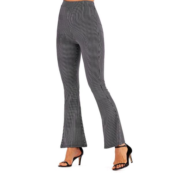 

women's pants & capris women travel wide leg slim printed high waist long home polyester streetwear daily bell bottom flared stretch ca, Black;white