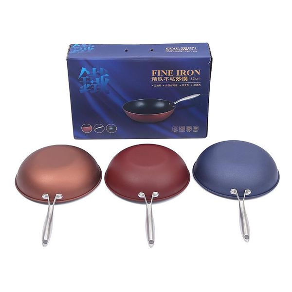 

cast color practical flat-bottom iron pan pans