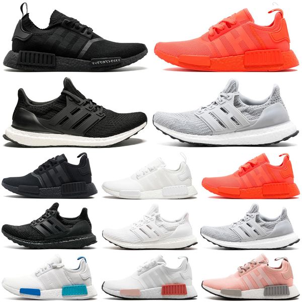 

nmd r1 ultraboost ultra boost men women running shoes triple black white mens womens trainers sports sneakers runners size 36-45 original
