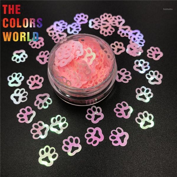 

tct-305 print puppy shape pearlescent iridescent nail glitter art decoration body festival craft diy decoration1, Silver;gold