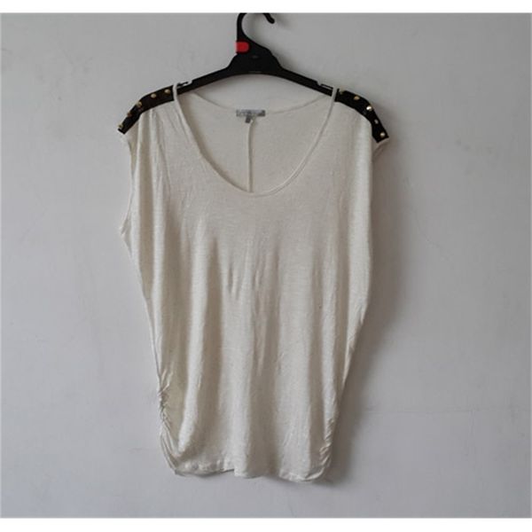 

fashion t-shirts modal rivet bat sleeve women's, White