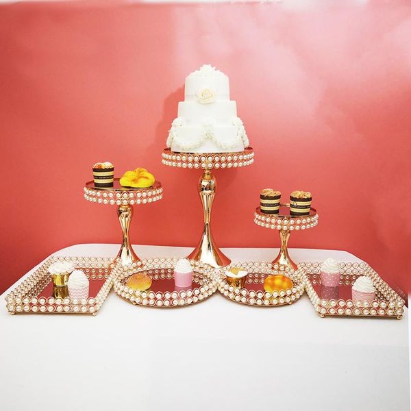 

other bakeware pearl cake tray wedding table decoration stand mirror set