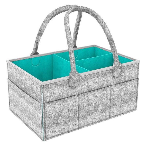 

storage bags portable large diaper caddy tote baby organizer holder bag for changing table and car, nursery essentials