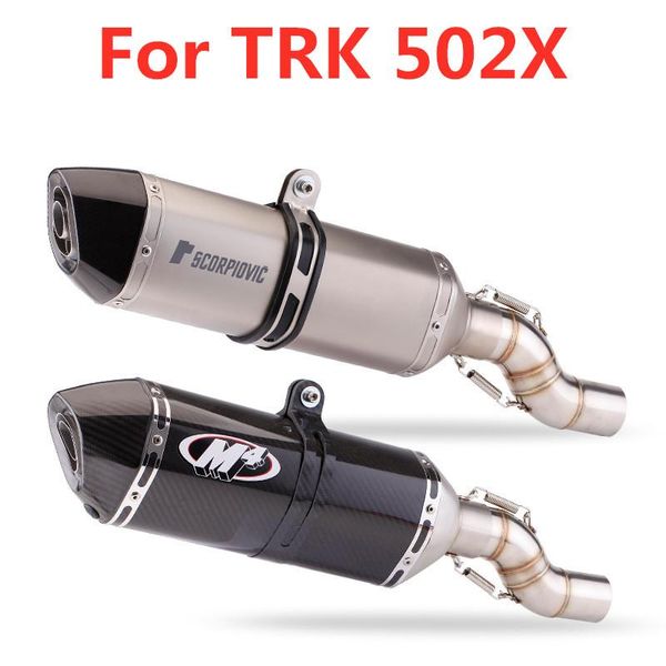 

motorcycle exhaust system for trk502x modified escape moto db killer connection middle link pipe benelli trk 502x