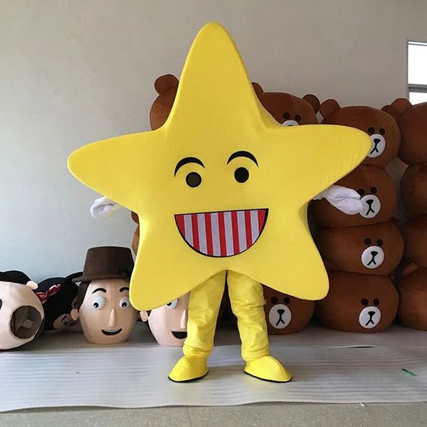 

high qualit yellow star mascot costume halloween christmas cartoon character outfits suit advertising leaflets clothings carnival adults out, Red;yellow