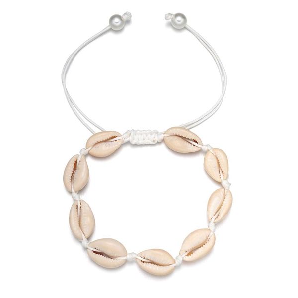 

anklets fashion natural shell foot chain personality pearl rope handmade ankle bracelets leg jewelry, Red;blue