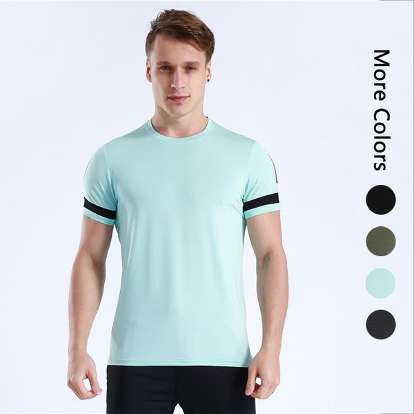 

mens t-shirts clothing tees summer men sports fitness running yoga short sleeve black white dark blue gray, White;black