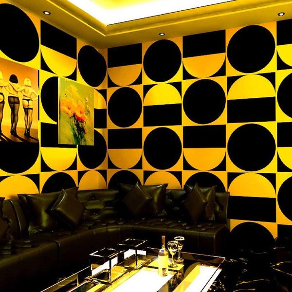 

wallpapers modern 3d circle wallpaper roll for walls refrective geometric ktv room sofa background waterproof wall paper papel pintado