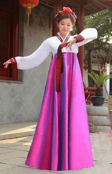 

arrival korean hanbok vintage traditional dress ladies women elegant costume cosplay ethnic clothing, Red