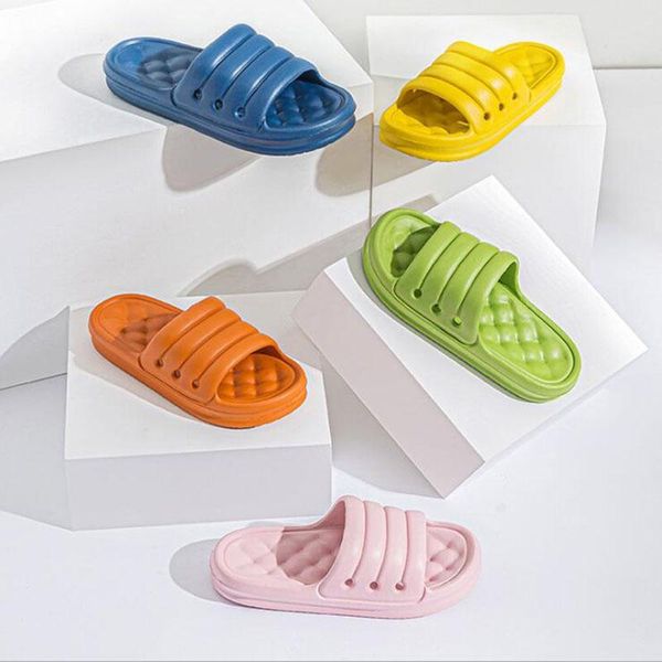 

slippers 2021 summer eva soft thick-soled comfortable home bathroom non-slip women's flip flops outdoor beach increase sandals, Black