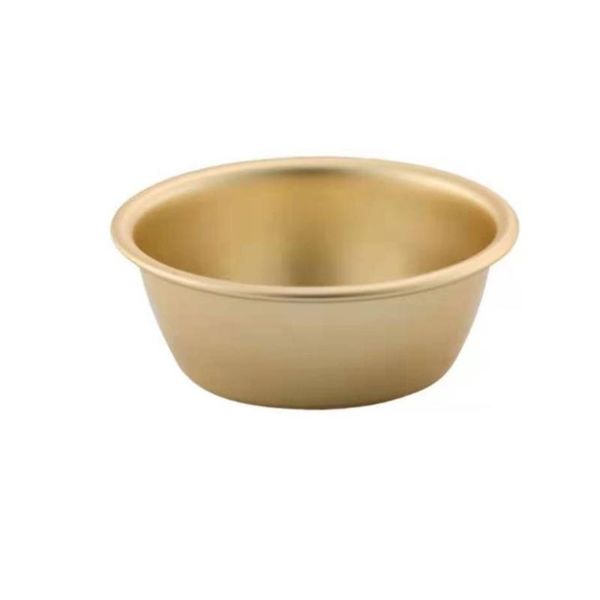 

bowls korean yellow aluminum bowl with handle for noodle traditional rice wine kitchen cookware hiking soup dish bbq drop