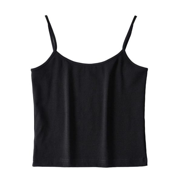 

women's summer casual cotton basic comfortable suspender tube sleeveless shirt t-shirt, White
