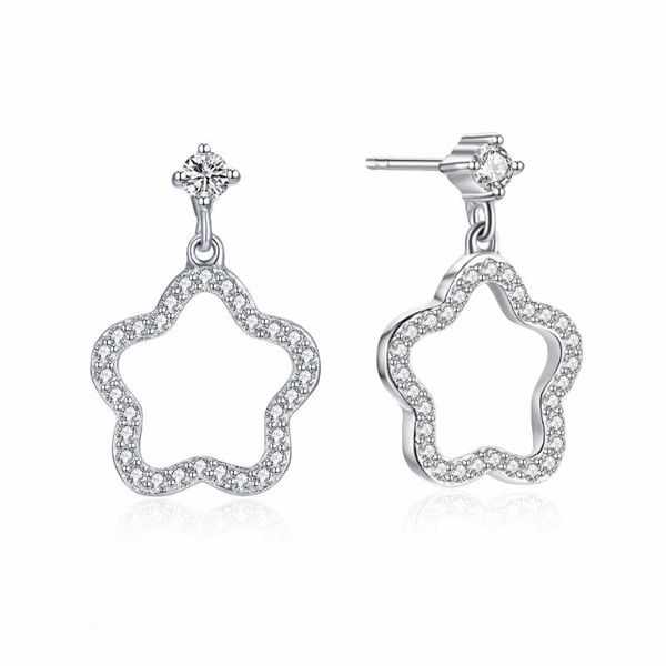 

dangle & chandelier trendy design sterling silver 925 zircon stone party earrings white luxury daily wear