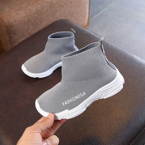 Solid Color Children's Socks Shoes 2020 Primavera e Autunno Tendenza Casual Boys Coreano Ragazzi Sport Girls lavorato a maglia bambino x0703