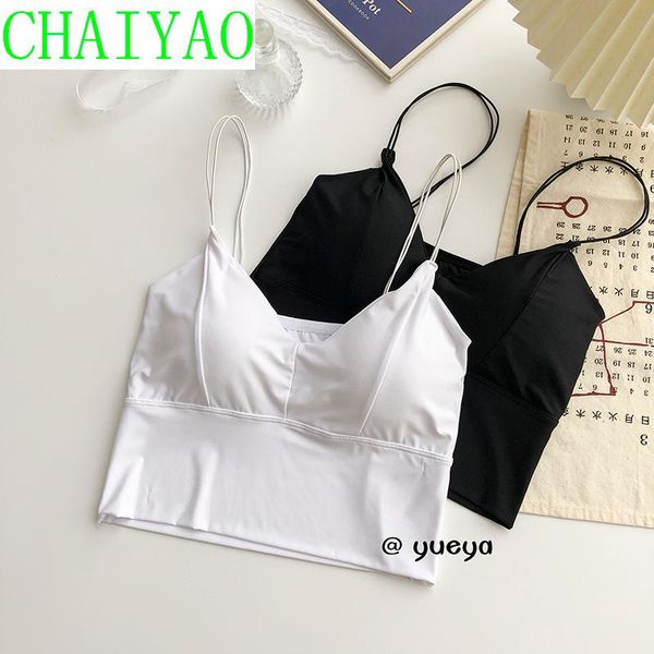 

women's tanks & camis crescent city ice silk suspender vest summer style can wear short anti light outside and slim back underwear insi, White