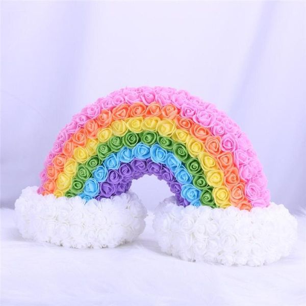 

decorative flowers & wreaths foam eternal flower rainbow bridge decoration rose christmas valentine's day girlfriends friends gifts