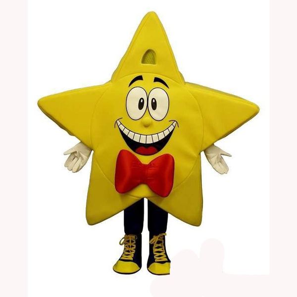 

festival dress five-pointed star mascot costume halloween christmas fancy party dress friuts advertising leaflets clothings carnival adults, Red;yellow