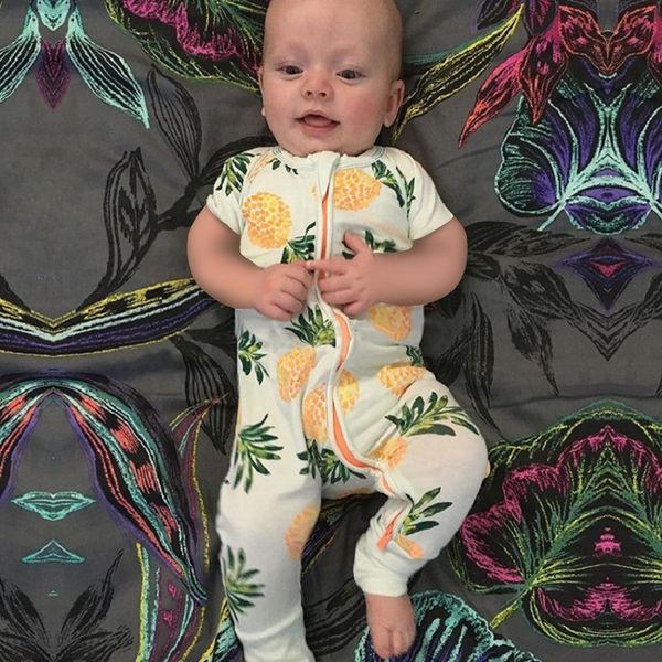 

baby clothing girls romper flower cartoon animal fruit jumpsuit short sleeves shortall newborn boys zipper outfit 210413, Blue