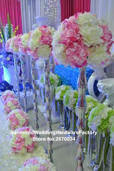 

tall mental shape flower stand , trumpet metal for arrangement party decoration