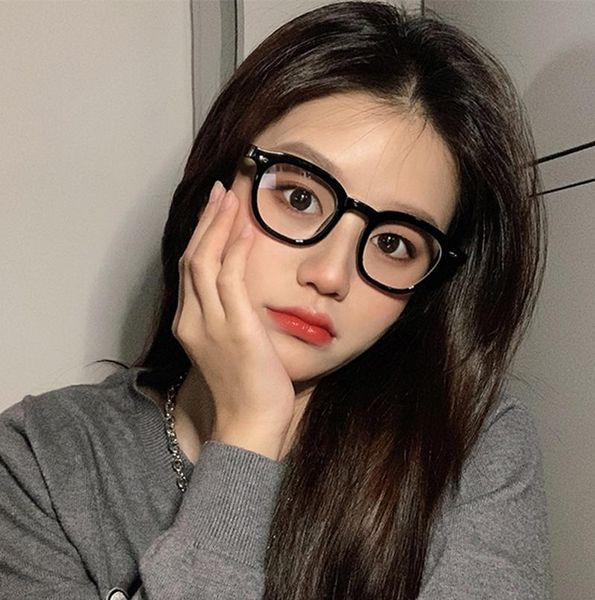 

blue light blocking glasses eye frames for men glases women clear designer eyewear frame fashion sunglasses, Black