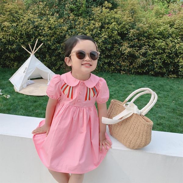 

girl's dresses girls summer cute bow children party dress tutu princessdress girl clothes x3uz, Red;yellow
