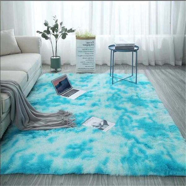 

tie-dye gradient color carpet living room decoration bedroom sofa area rug non-slip plush warm mats modern interior carpets