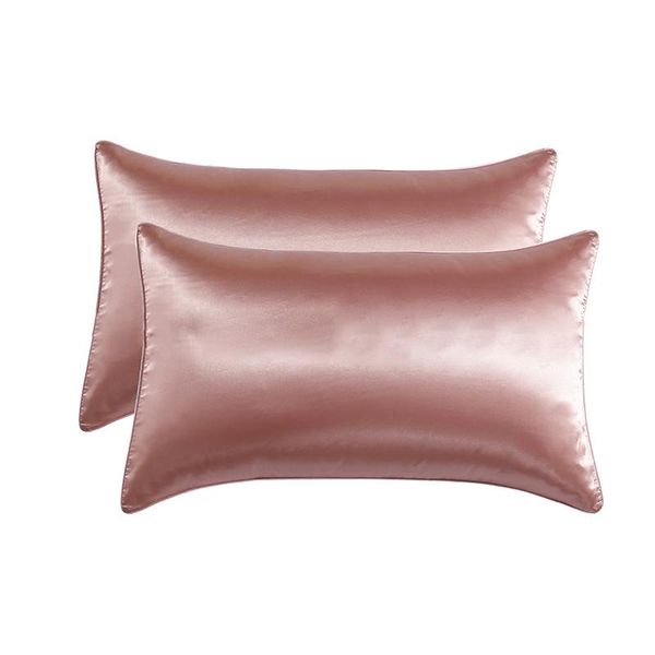 

pillow case high standard 2pcs satin pillowcase queen soft cover chair seat silk home decoration