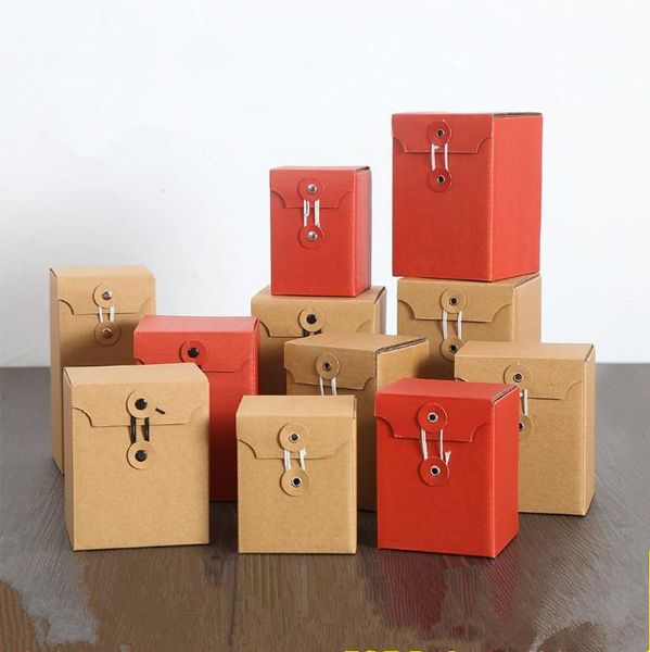 

gift wrap 10pcs/lot- 11 sizes retro paper box tea candy handmade soap packaging boxes