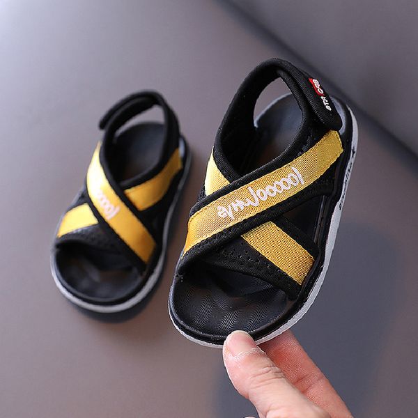 

2021 summer new childrens sport sandals baby toddler shoes boys beach shoes soft bottom non slip boys casual sandals leisure, Black;red