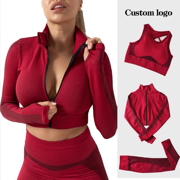 

yoga outfit women sets female sport seamless gym suits wear running clothes fitness set long sleeve clothing