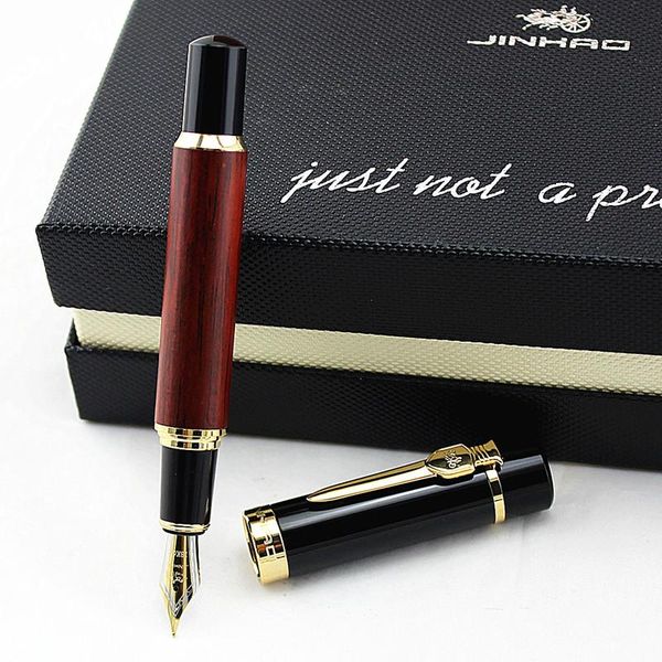 

natural handmade wood fountain pen full wooden beautiful 0.5mm nib fashion writing ink gift set pens