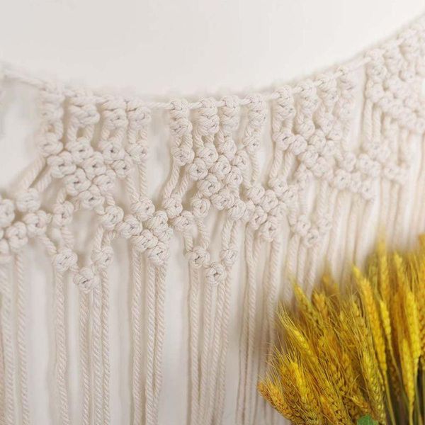 

tapestries dropship macrame wall hanging hand-woven tapestry tassel boho wedding backdrop decoration po props